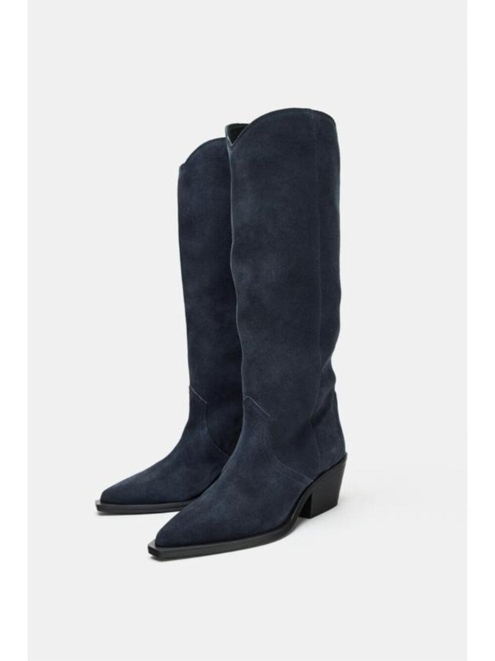 ZARA SUEDE COWBOY BOOTS 2055/810/400